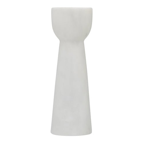 Artifact White Marble Candle Holder - Large