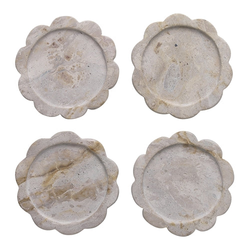 Beige Marble Set of 4 Coasters