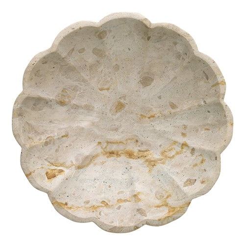 Artifact Capri Beige Marble Scallop Bowl