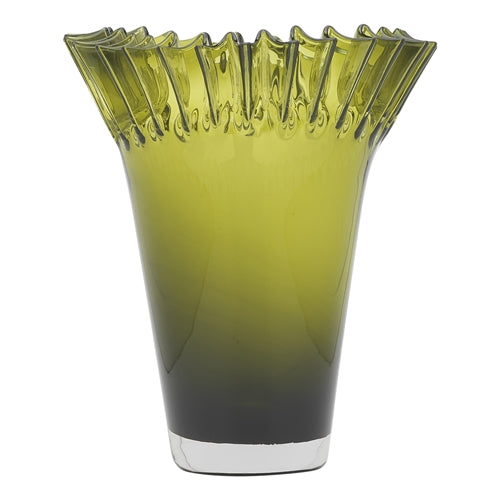 Tousle Fluted Vase 29cm Meadow