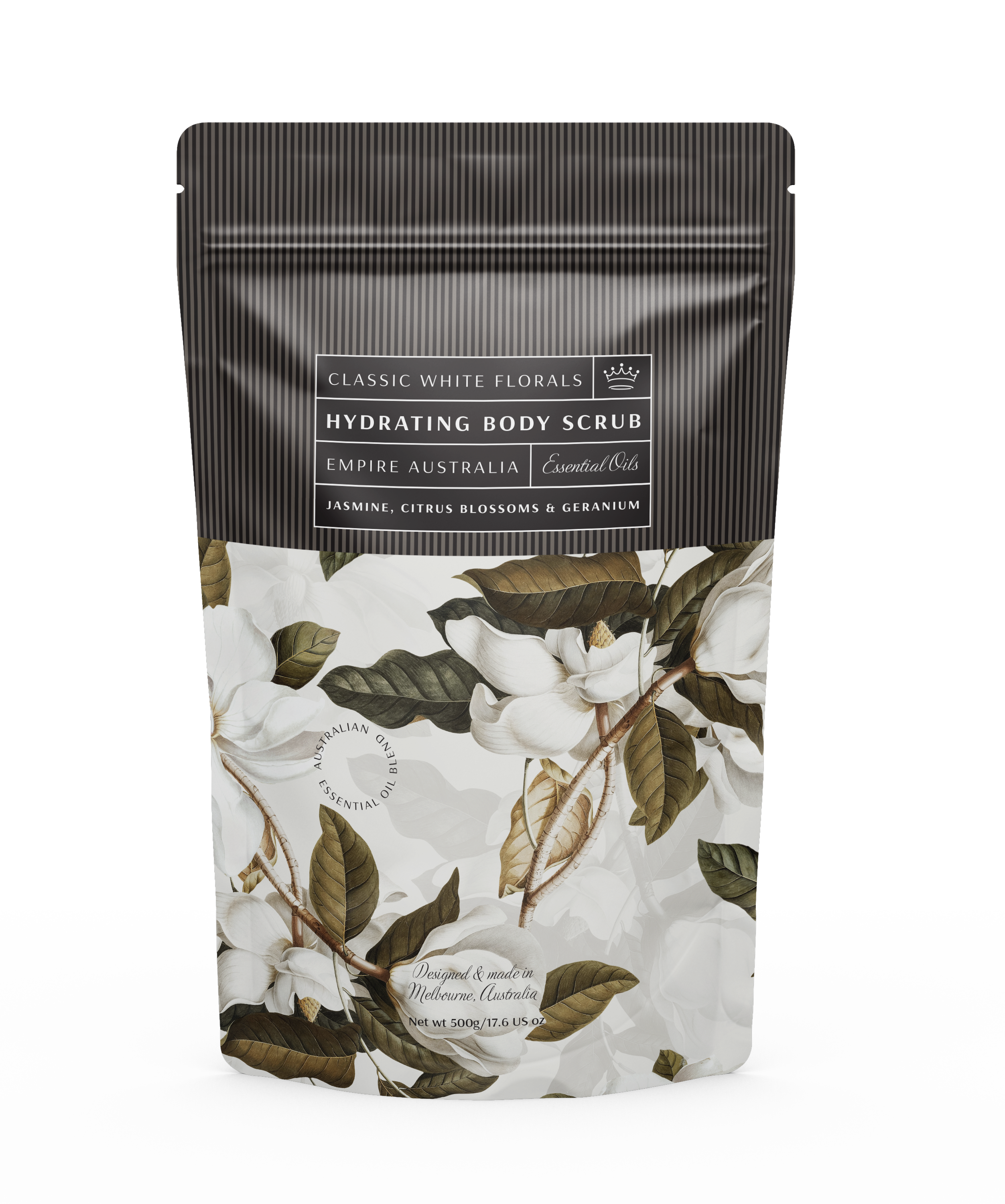 Classic White Florals Body Scrub 500g