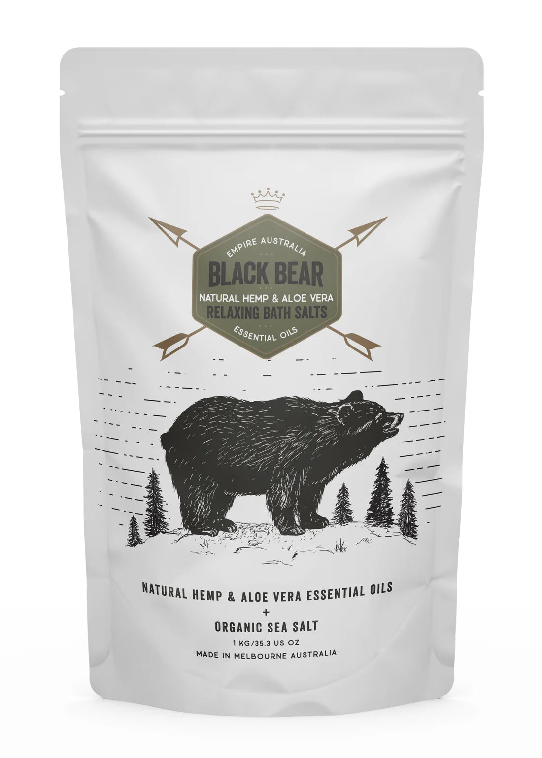 Black Bear Hemp & Aloe Vera Bath Salts 1 Kilo