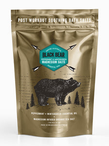 Black Bear Peppermint, Wintergreen & Magnesium Bath Salts 1 Kilo