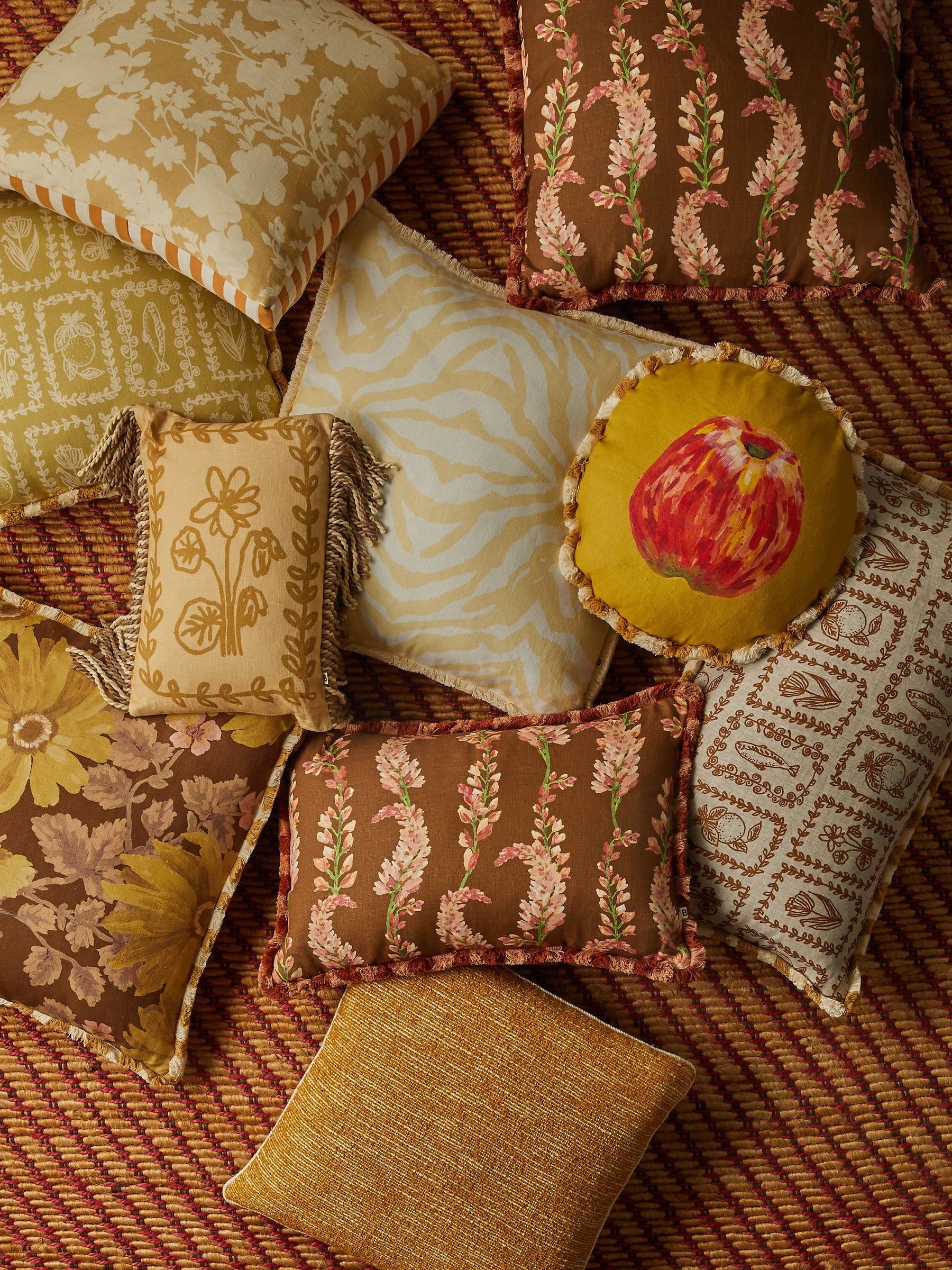 Marigold Mustard Linen Cushion
