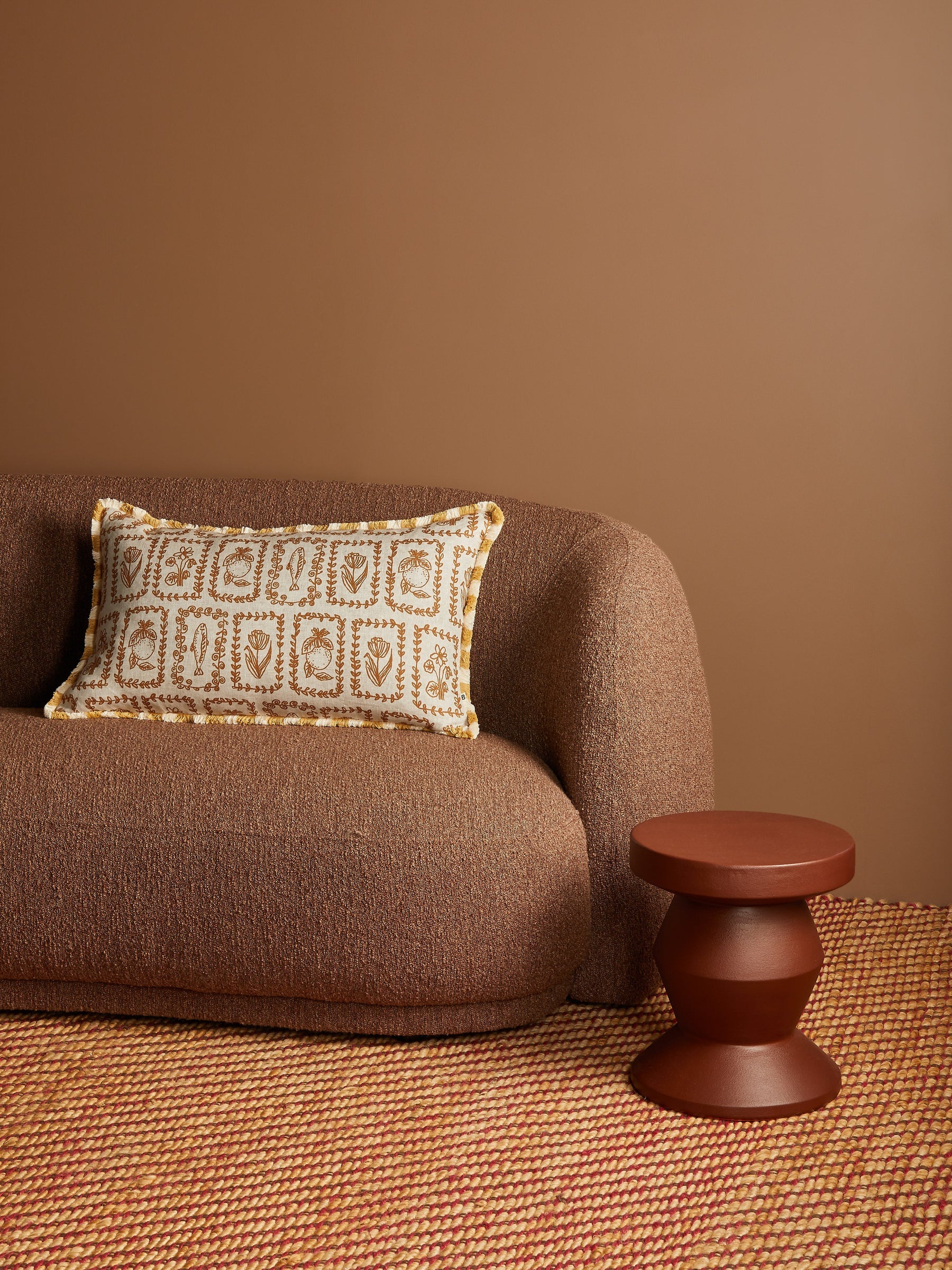 Petra Hazelnut Linen Cushion
