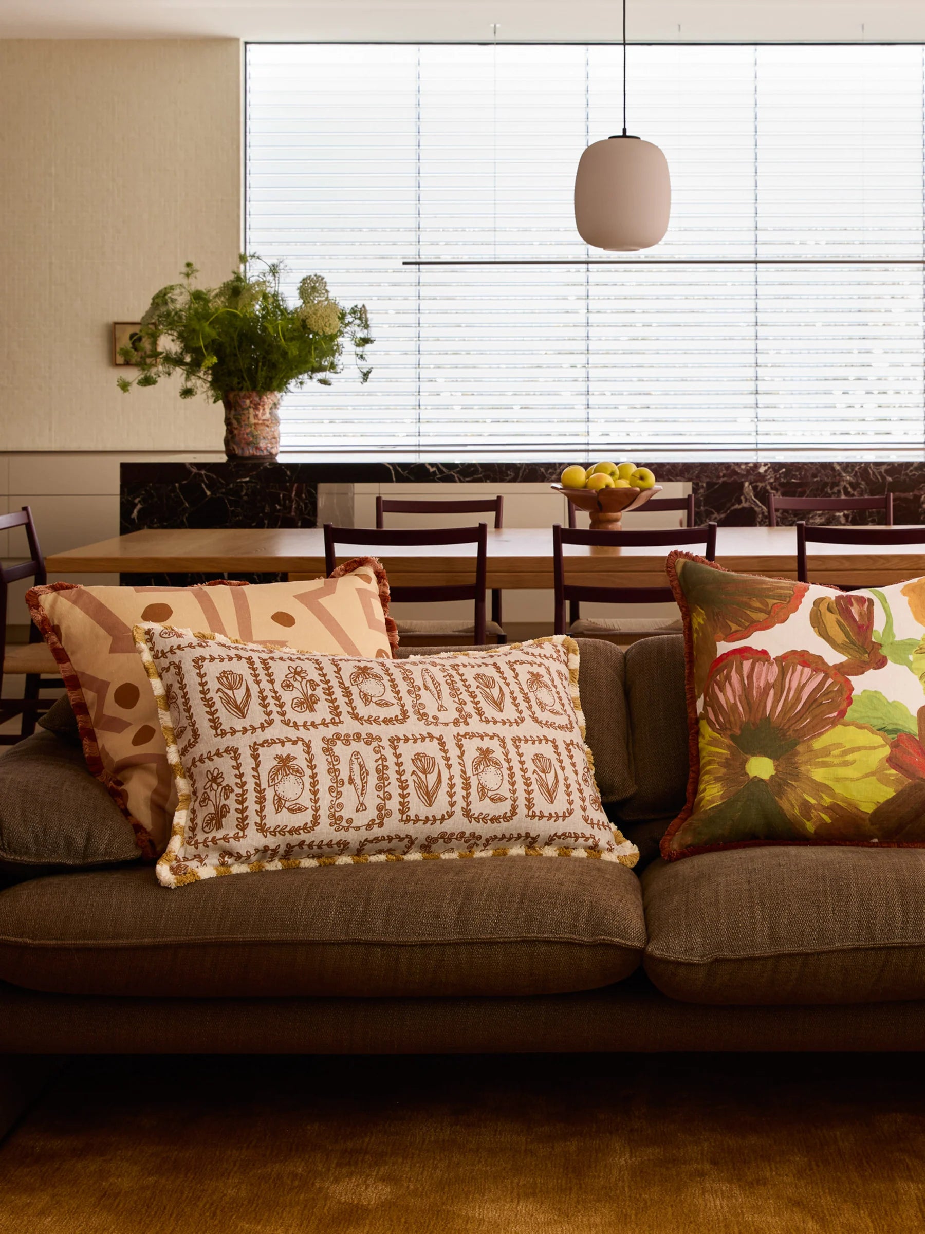 Petra Hazelnut Linen Cushion