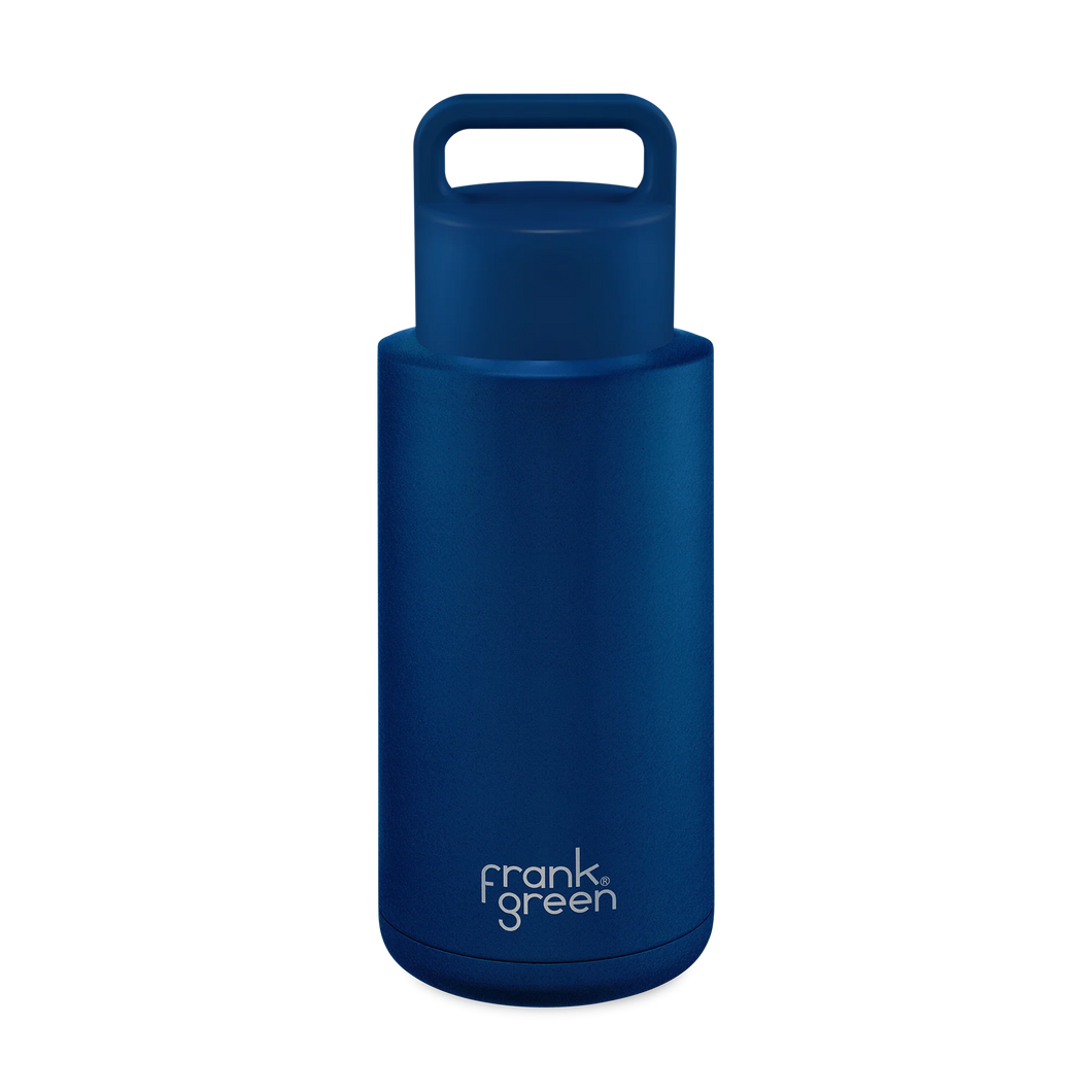 Frank Green 1 Lt Ceramic Bottle (Grip Lid & Grip Finish) - Deep Ocean