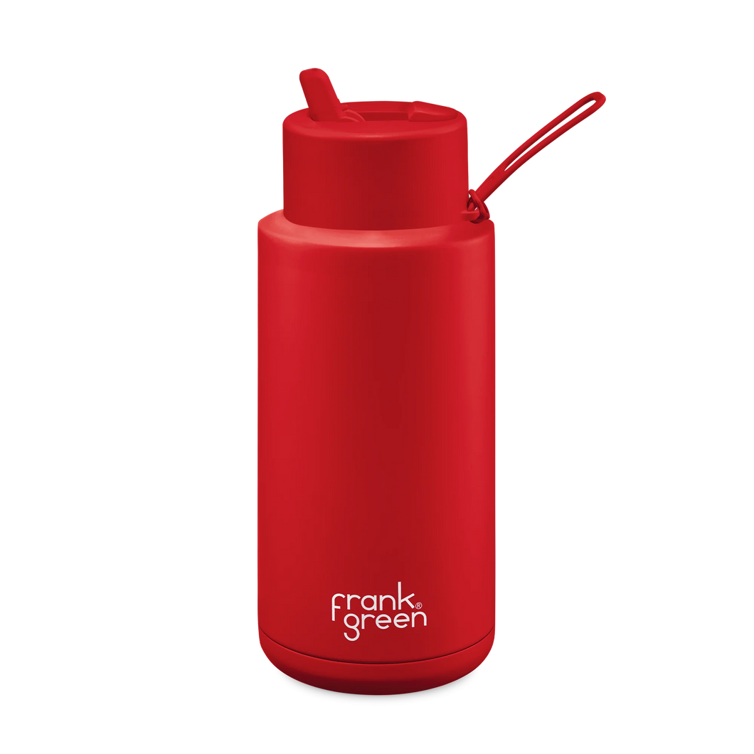 Limited Edition Ceramic Reusable Bottle - 34oz Atomic Red