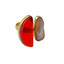 Load image into Gallery viewer, Athenia Natural Stone Ring Orange
