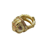 Golden Toad Statement Ring