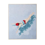Swimmer Natural Frame Oil Painting 80x100cm