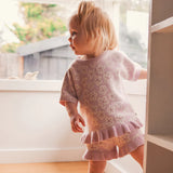 Jacquard Knit Frill Short - Frangipani