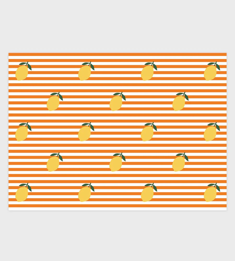 Wrapping Paper Lemon Stripe