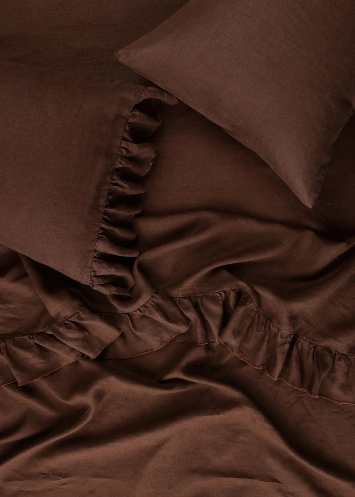 Chocolate Fitted Sheet - Queen