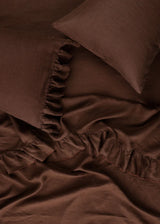 Chocolate Fitted Sheet - Queen