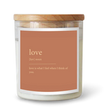 GOLDIE Dictionary Candle - Love