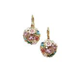 Crystal Floral Earring Pink