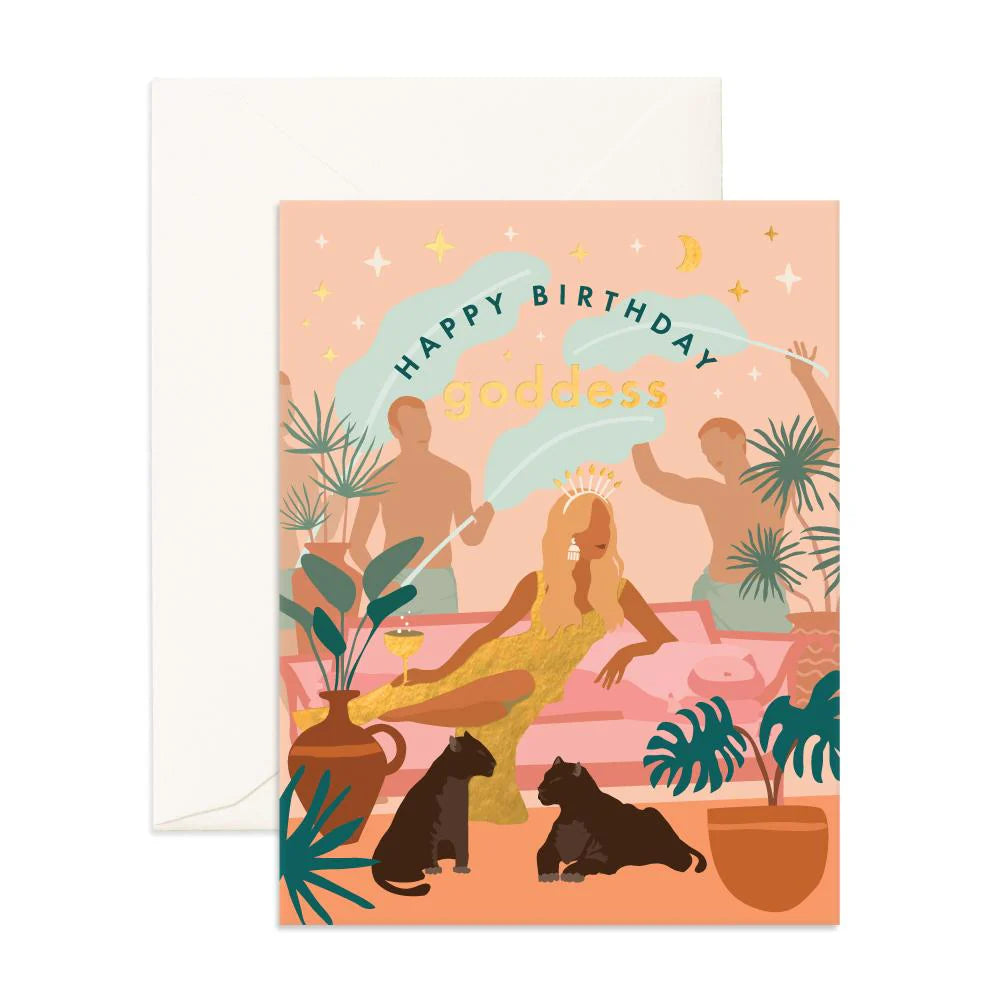 Birthday Goddess Greeting Card