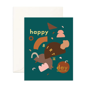 Birthday Dancing Shapes Greeting Card