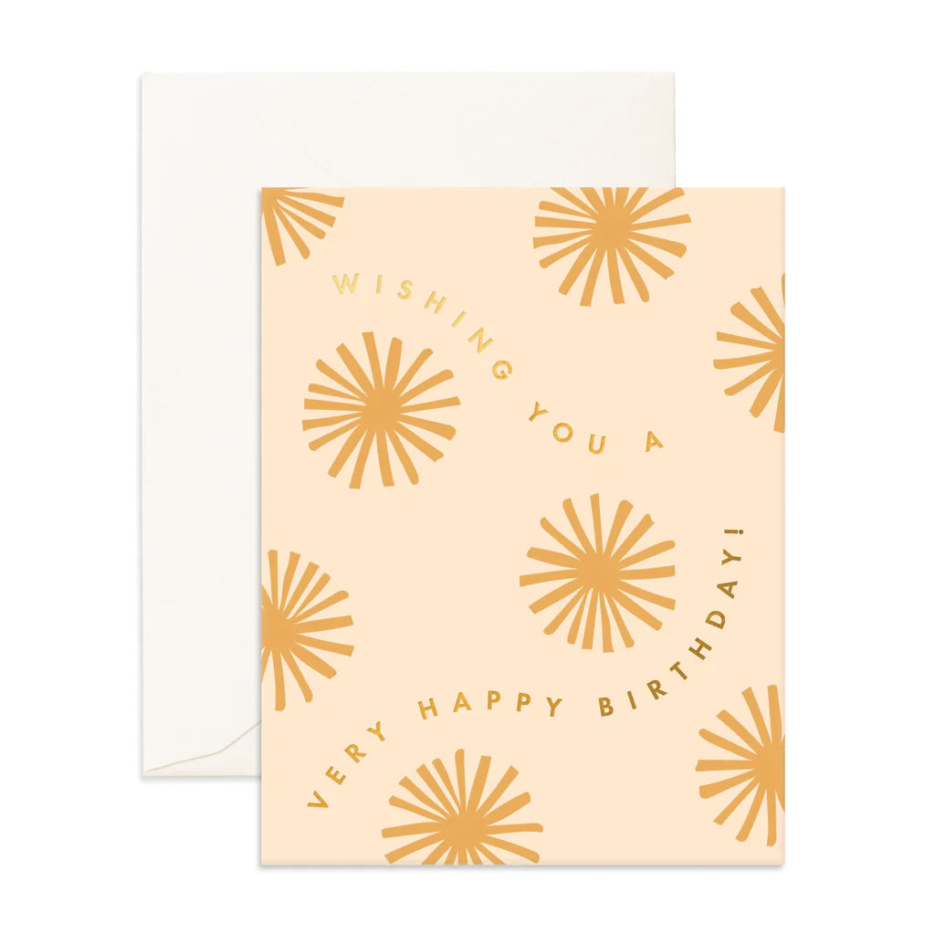 Happy Birthday Sunburst Greeting Card