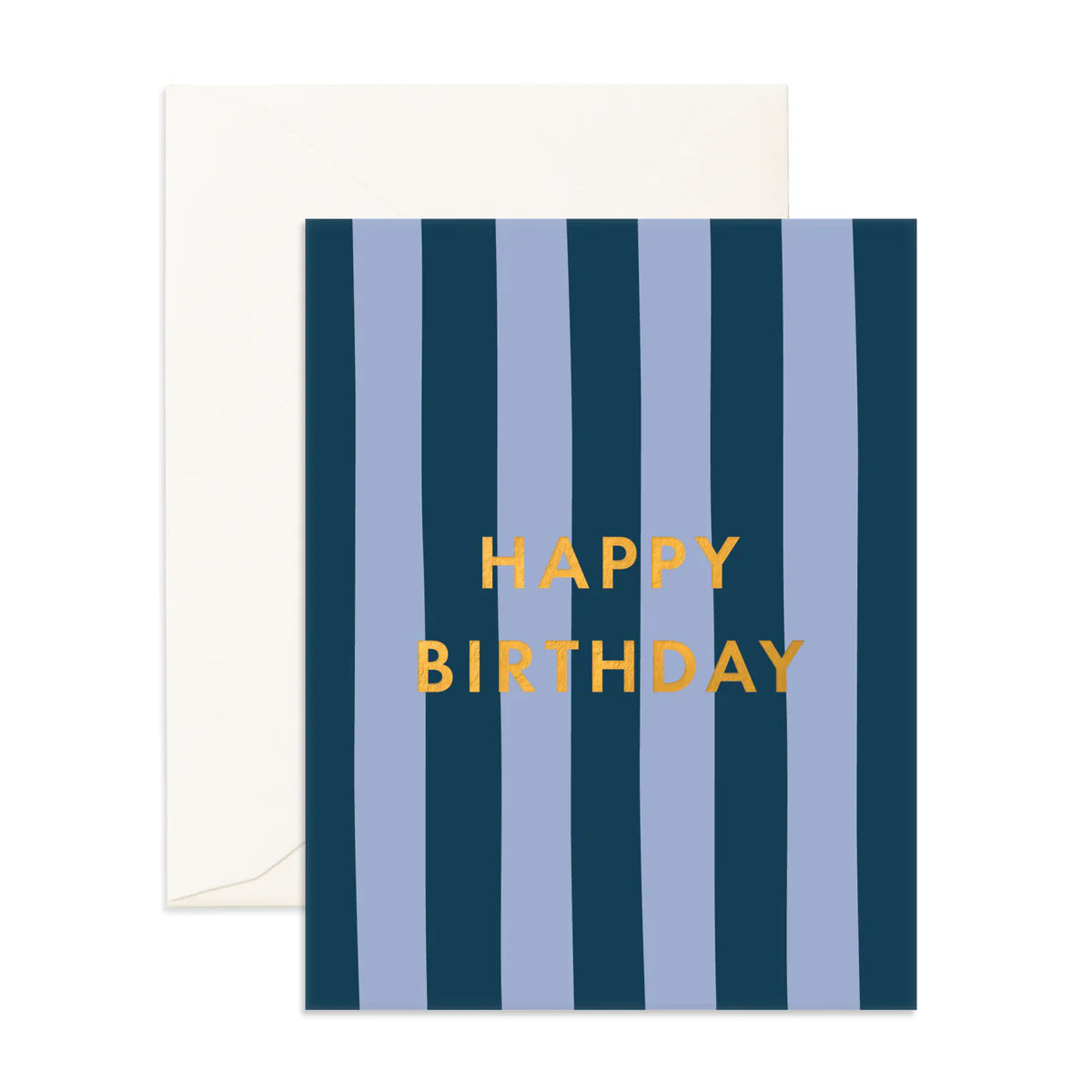 Birthday Navy Stripe Greeting Card