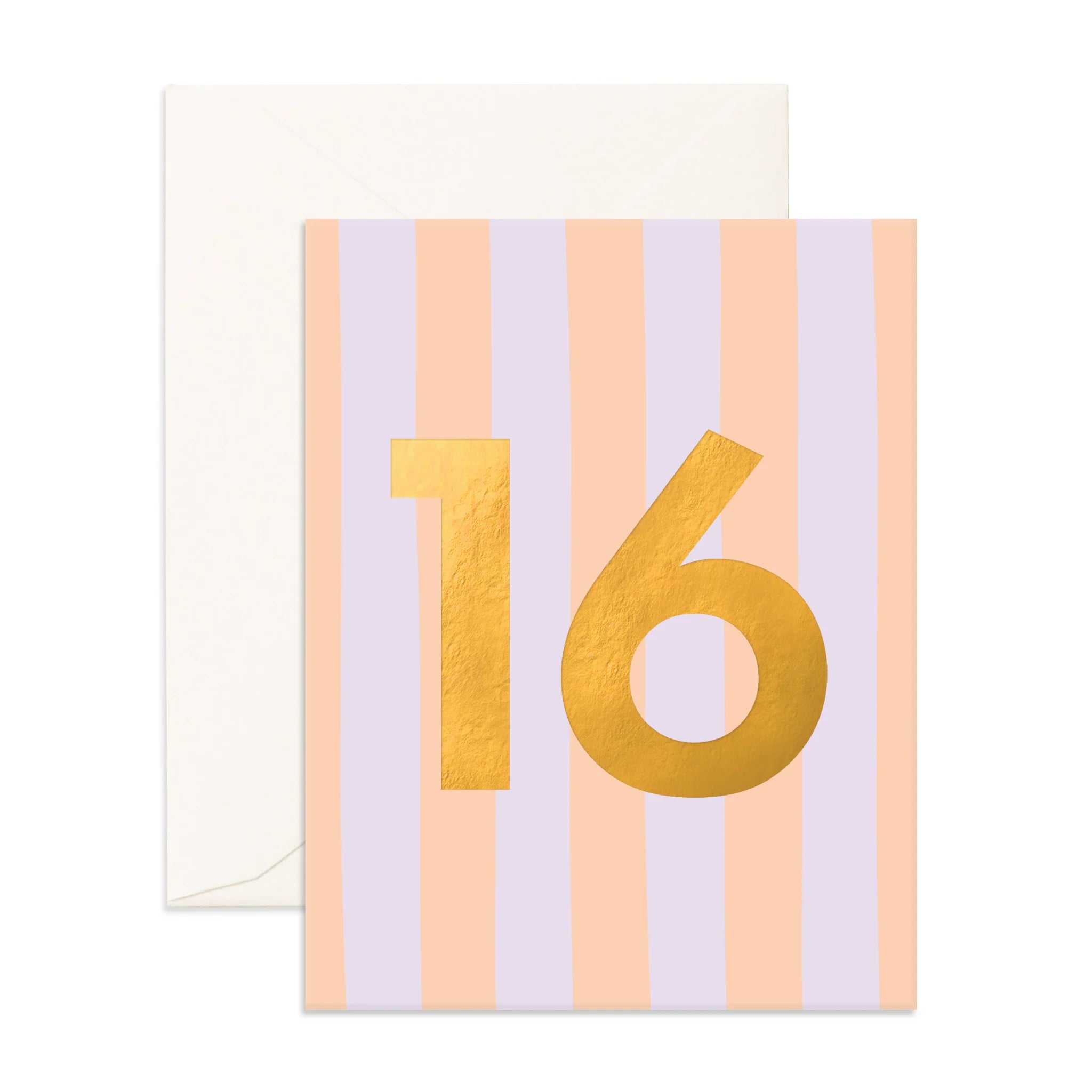 No. 16 Sorbet Stripe Greeting Card