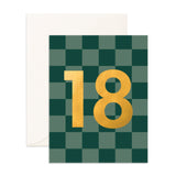 No. 18 Forest Check Greeting Card