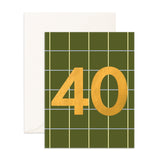 No. 40 Khaki Plaid Greeting Card