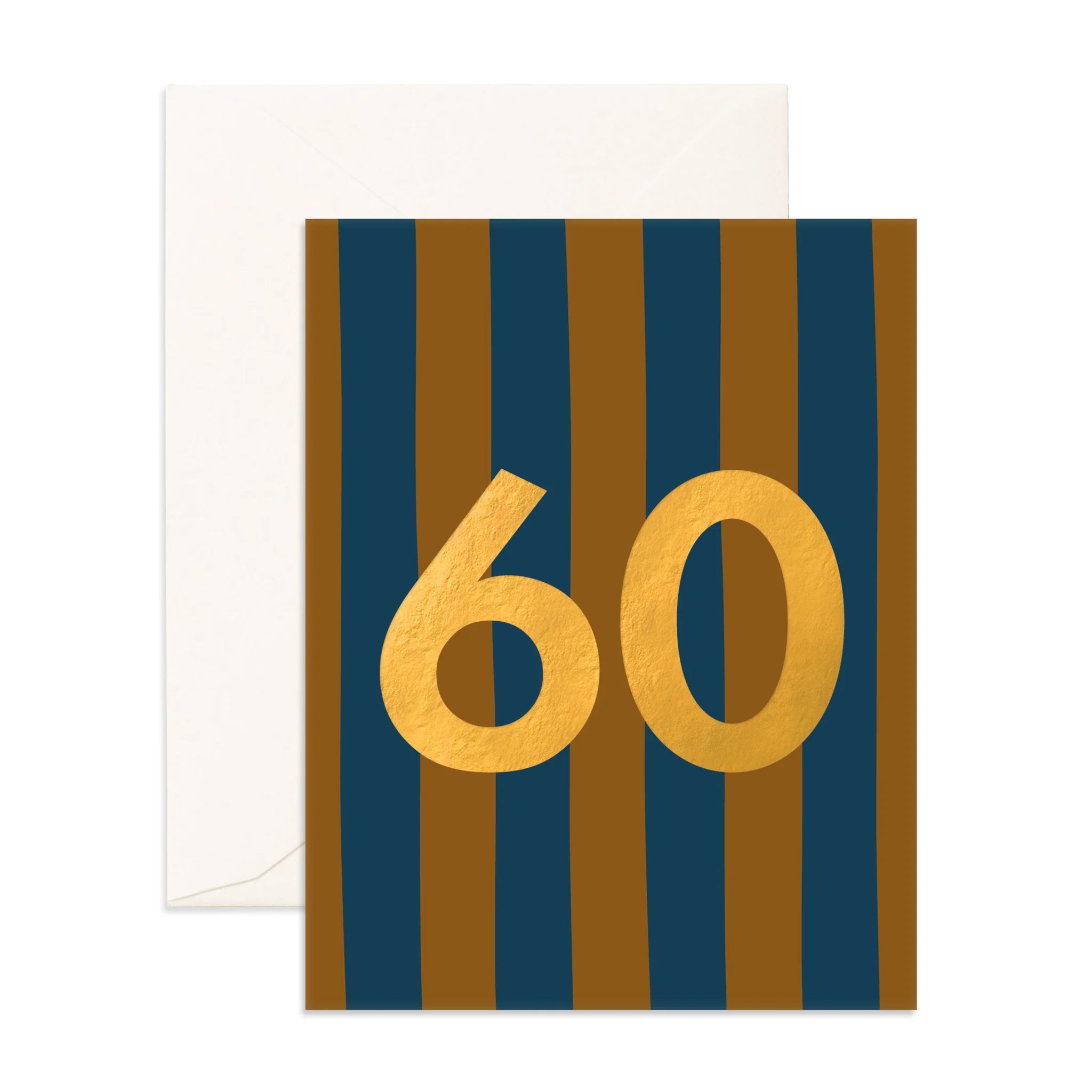 No. 60 Rust Stripe Greeting Card