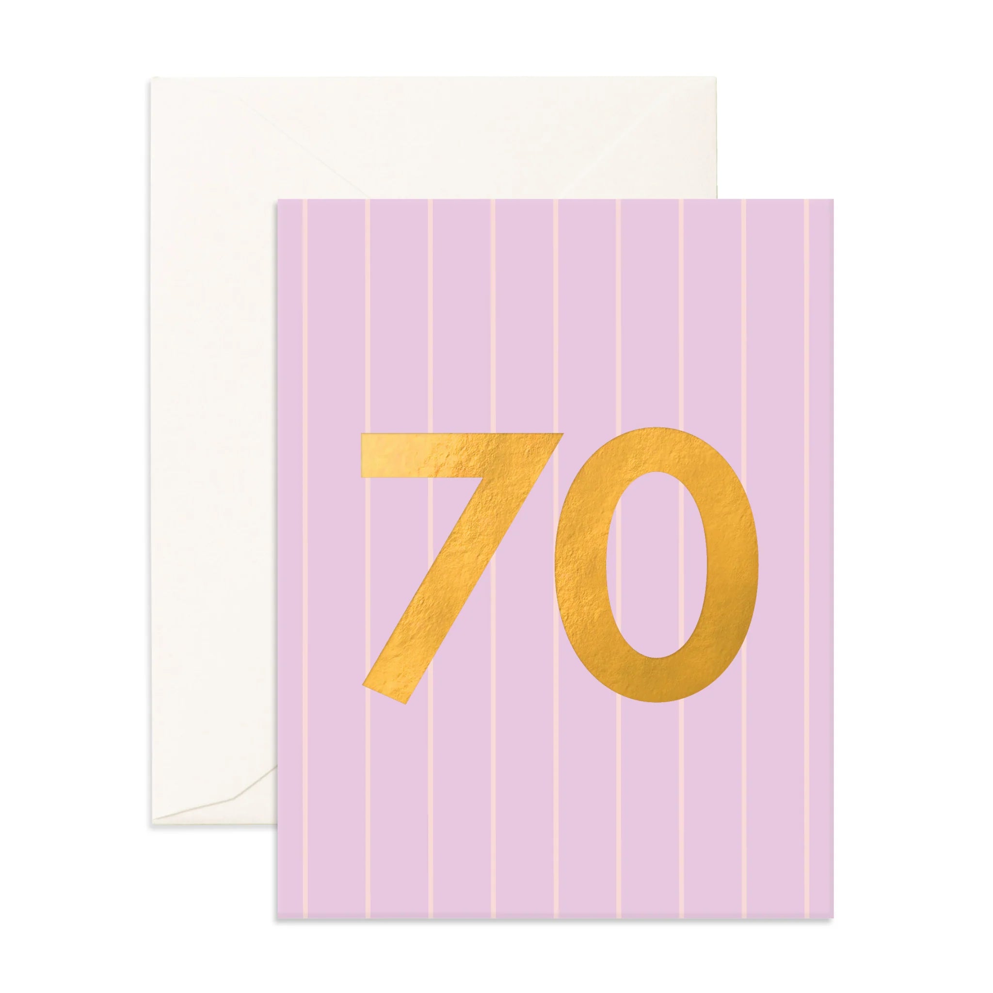No. 70 Lilac Pinstripe Greeting Card