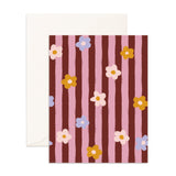 Daisy Stripe Greeting Card