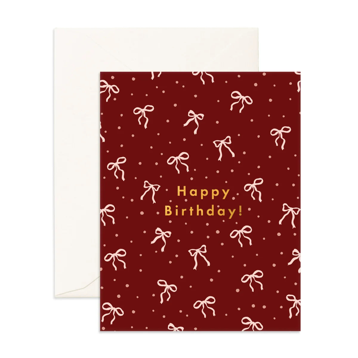 Birthday Burgundy Striped Bows