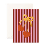 Cherry Bow Greeting Card