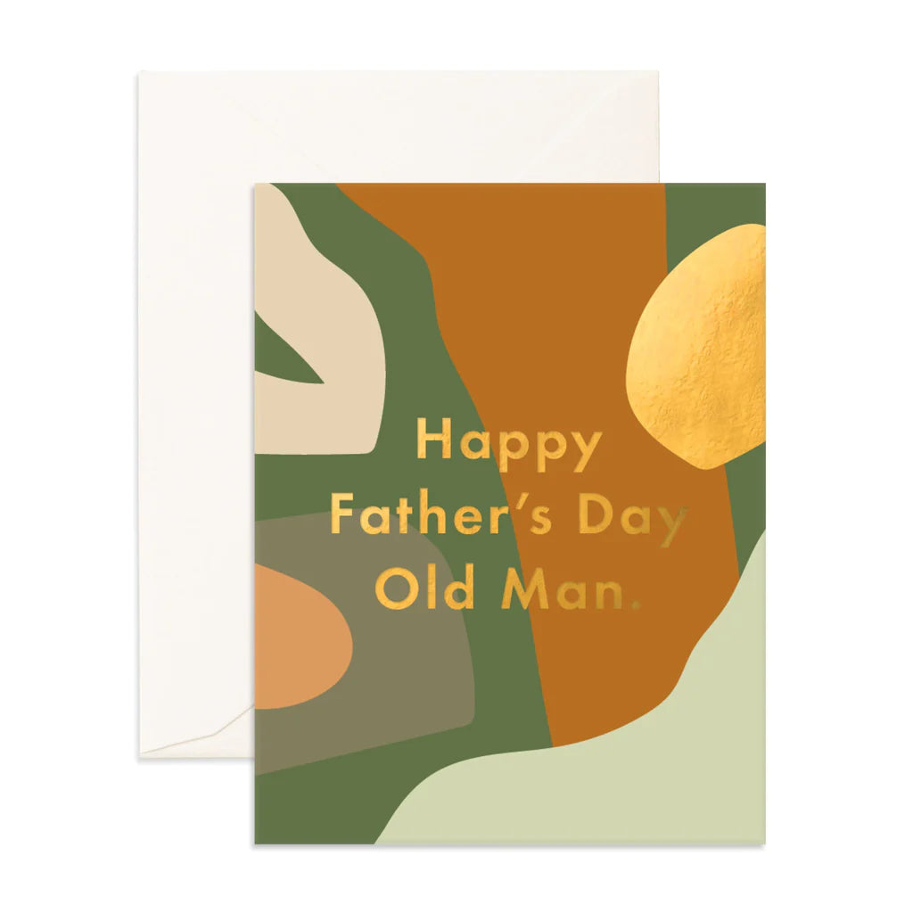 Father's Day Old Man Paint Greeting Card