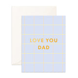 Love You Dad Plaid Greeting Card
