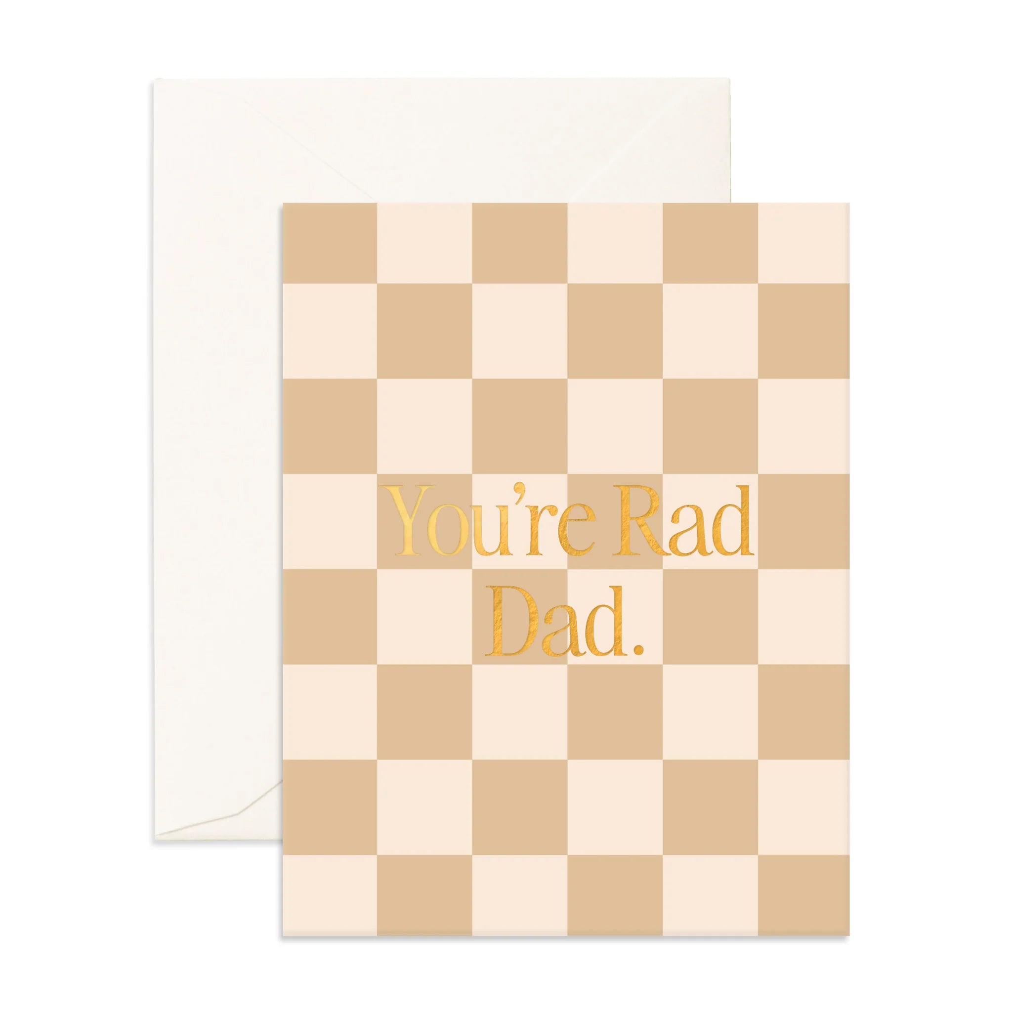 Rad Dad Caramel Check Greeting Card