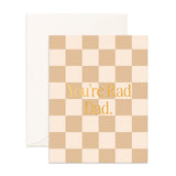 Rad Dad Caramel Check Greeting Card