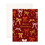 Merry Christmas Bows Greeting Cards