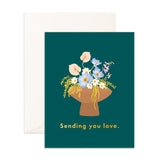 Sending You Love Vase Greeting Card