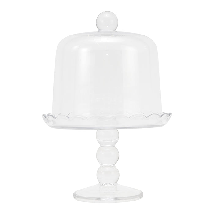 Mia Clear Glass Pedestal Cloche