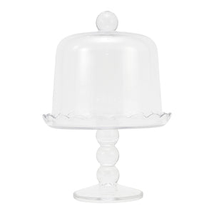 Mia Clear Glass Pedestal Cloche