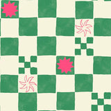 AMELIE Shower Cap in Green Check
