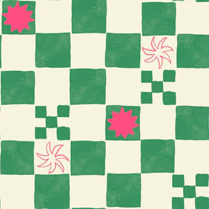 AMELIE Shower Cap in Green Check