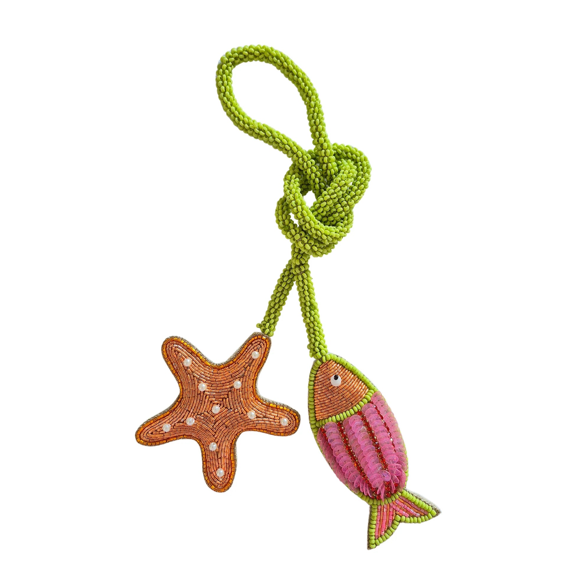 Starfish Dreams Beaded Bag Charm