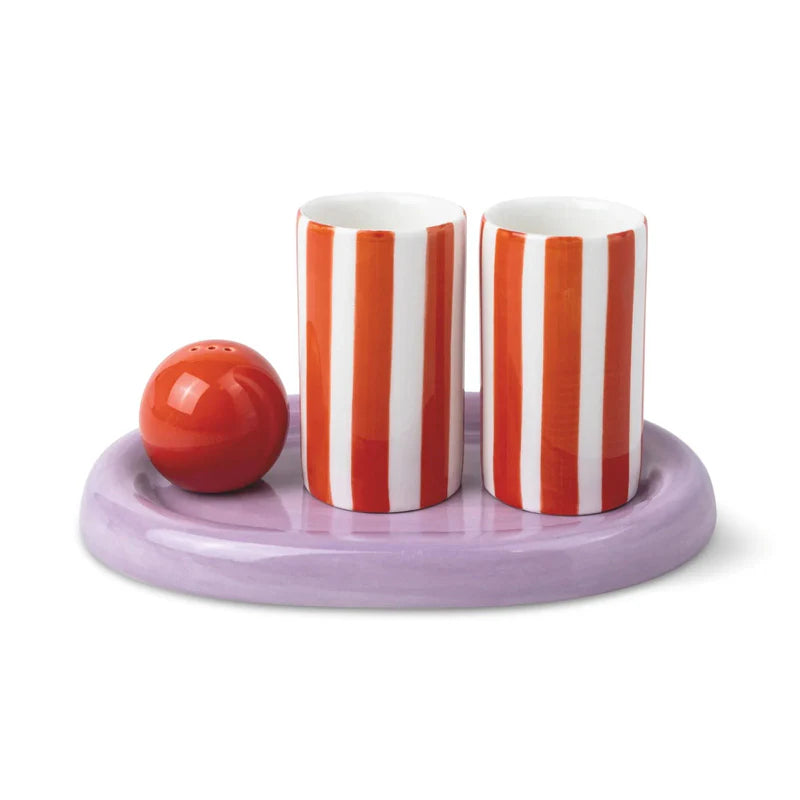 Lily Mae Ceramic Tequila Set Poppy + Lilac