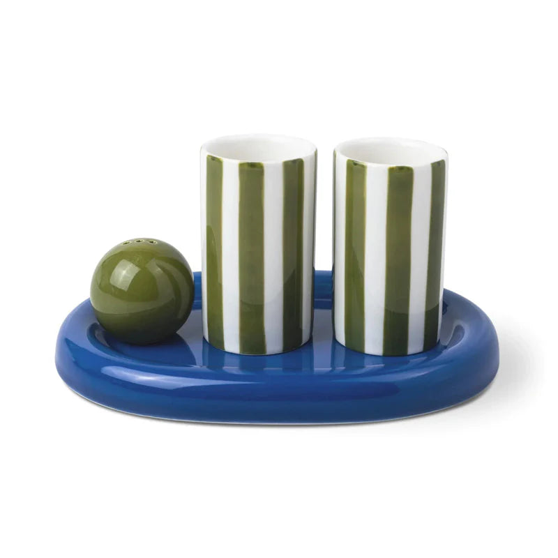 Lily Mae Ceramic Tequila Set Cobalt + Olive