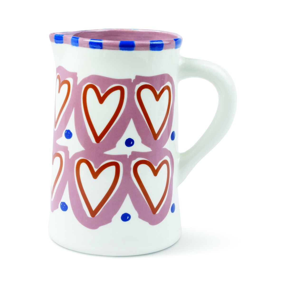 Ceramic Pitcher Hearts