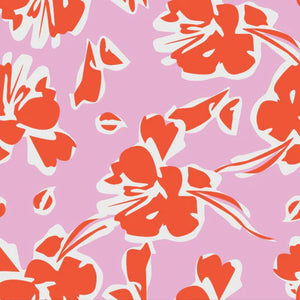 Dahlia shower cap in Hibiscus - Larger Size