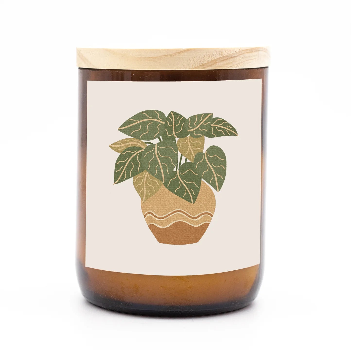 Midi House Plants Candle - Wave