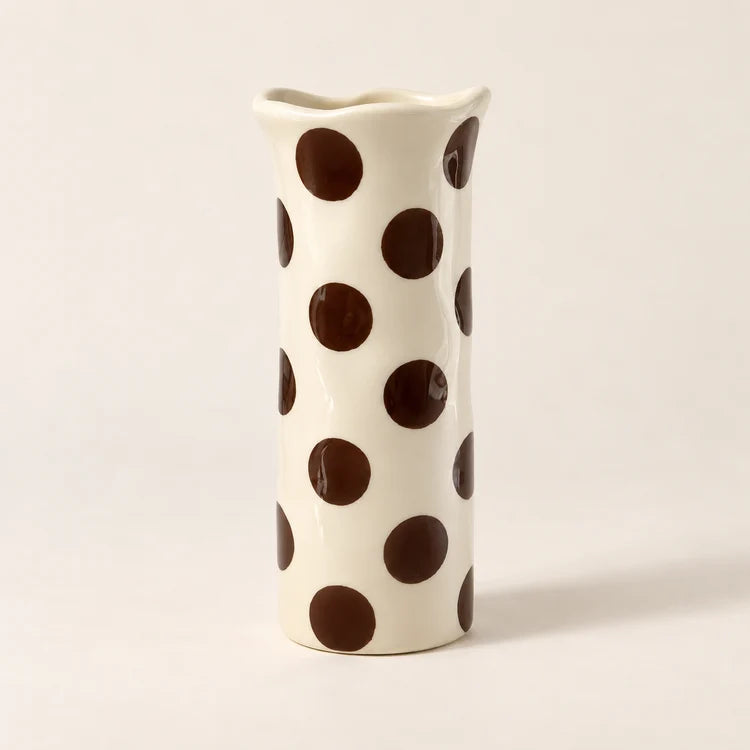 Small Ceramic Vase Brown Spot
